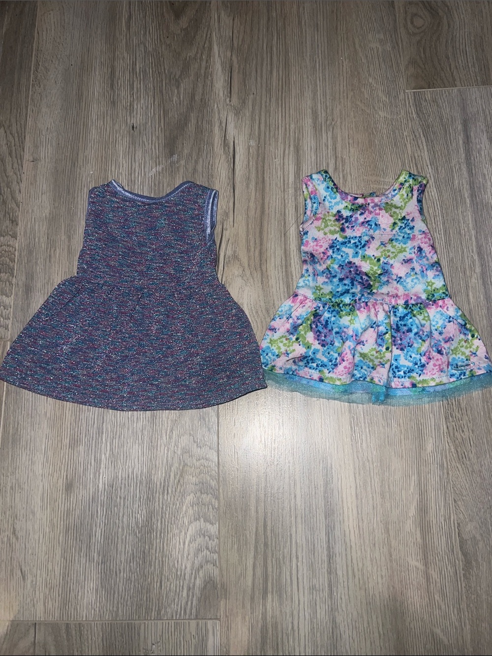 American girl doll purple sparkle dress and truly me dress